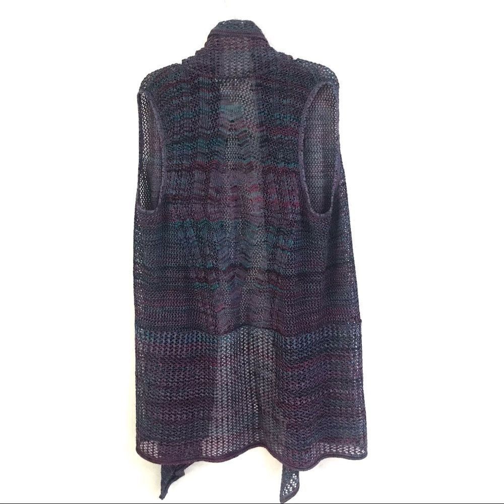 Avenue sleeveless open weave duster cardigan 22/24 - Picture 2 of 4